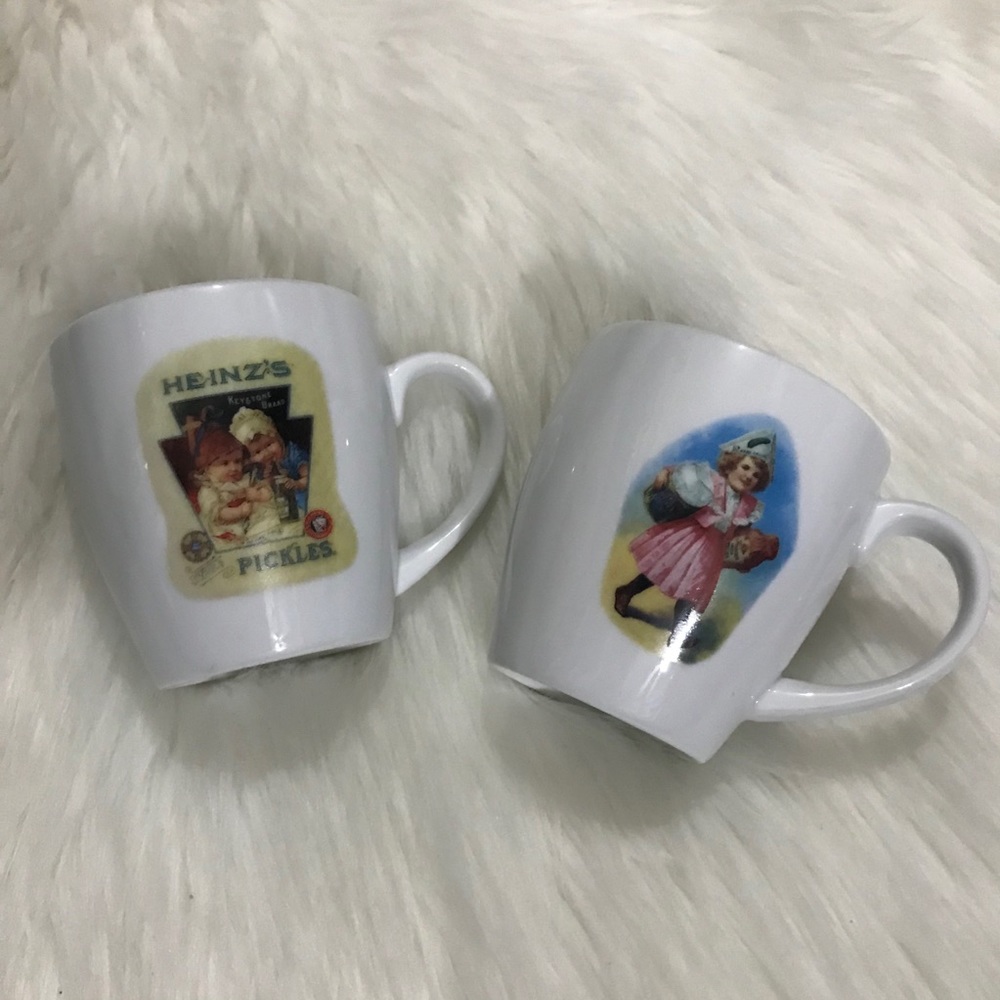 🥒 Heinz Vintage Print Pickles Ketchup Mugs